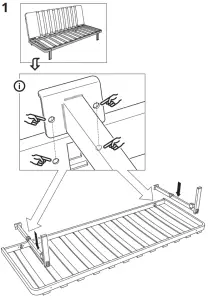 IKEA NYHAMN Sleeper Sofa - 1
