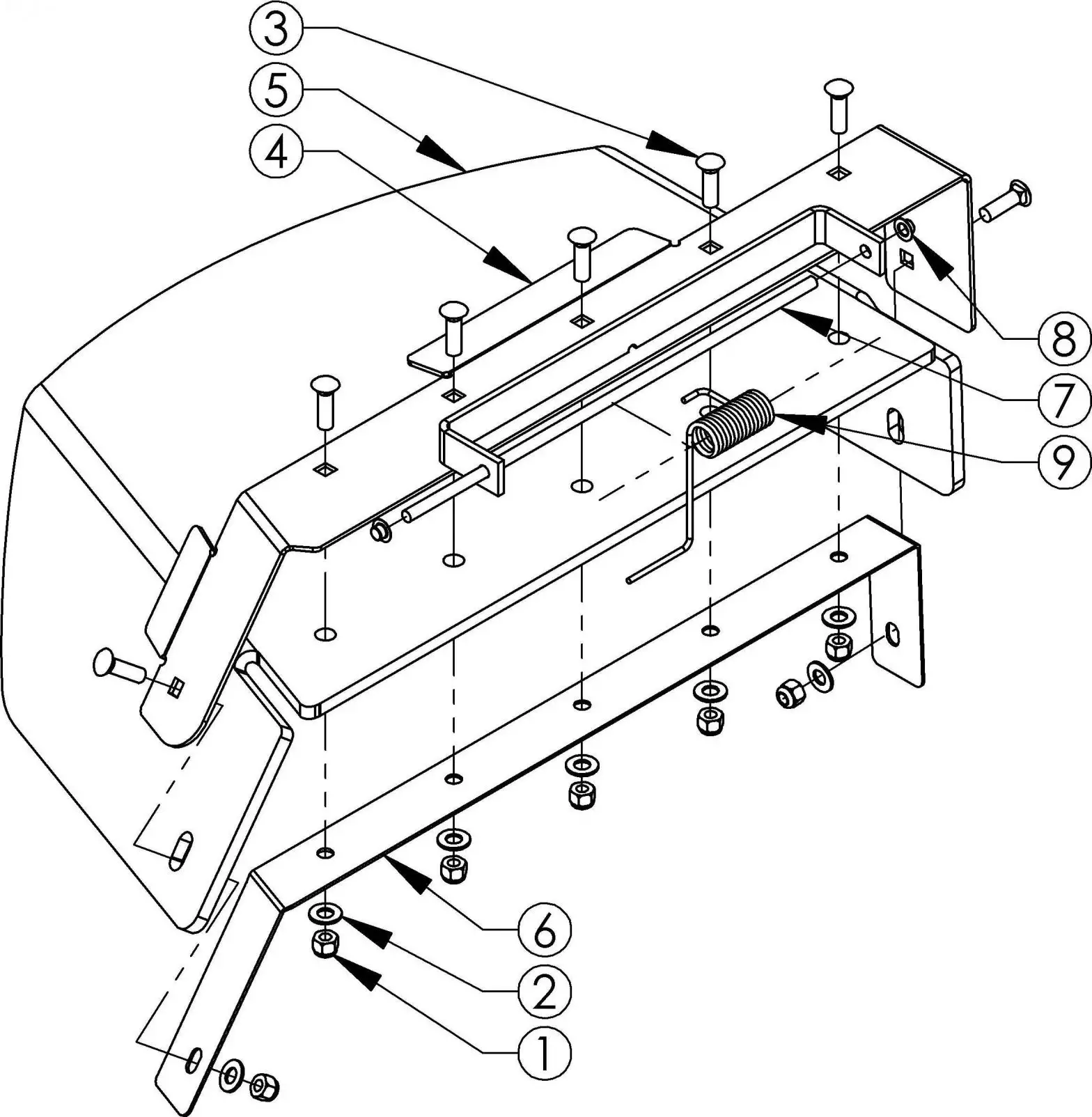 Grass Chute Diagram & Parts List