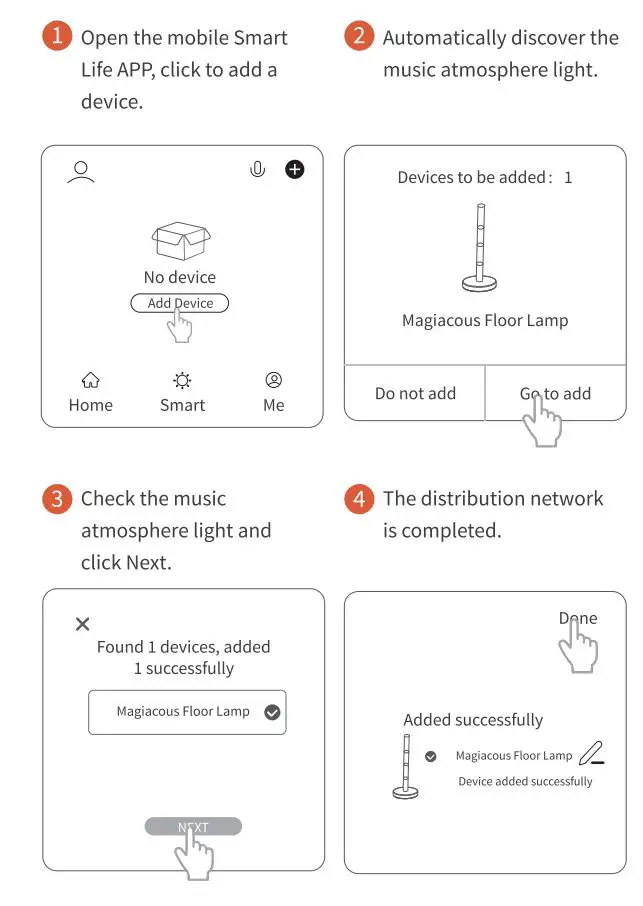 MagiAcous FX100 RGB Floor Lamp Music Sync User Manual - How to Use
