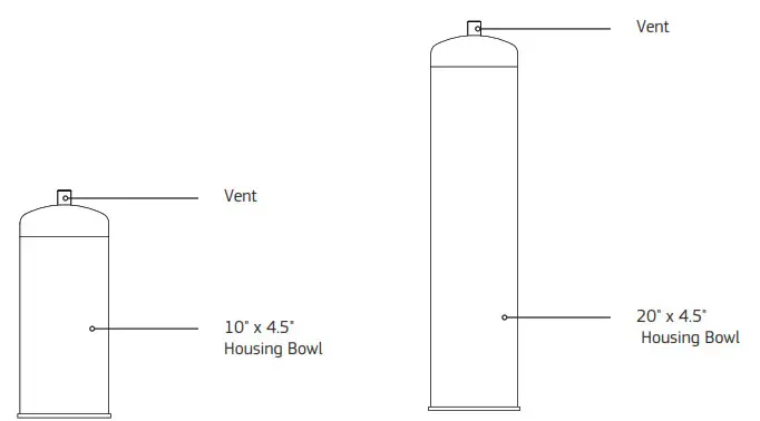 Puretec TSI Series TSI-MP Stainless Steel Water Filtration Housings - Diagram TSI Models Fig 2