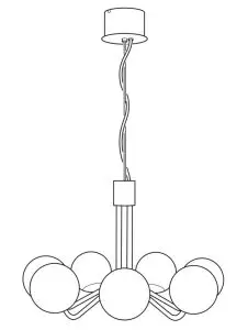 IKEA 404 518 73 SIMRISHAMN Chandelier 7 Armed