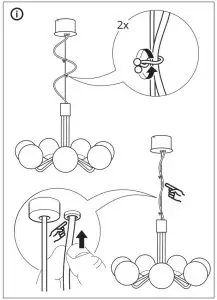 IKEA 404 518 73 SIMRISHAMN Chandelier 7 Armed - figure 27