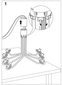 IKEA 404 518 73 SIMRISHAMN Chandelier 7 Armed - figure 3