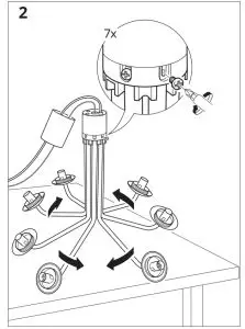 IKEA 404 518 73 SIMRISHAMN Chandelier 7 Armed - figure 4