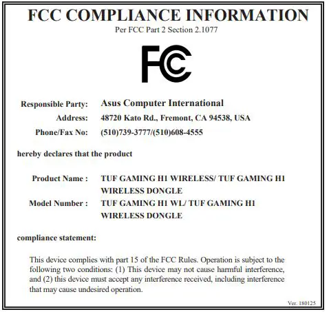 ASUS Q18360 TUF Gaming H1 Wireless Headset fig2