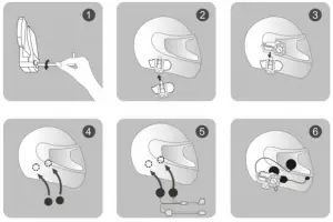 HYSNOX HY01 Helmet Bluetooth Intercom Headset---method