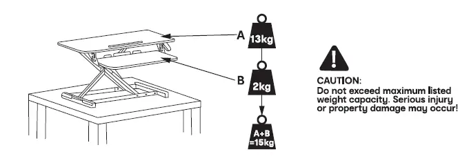 Kmart 43154098 Sit and Stand Desk FIG 2