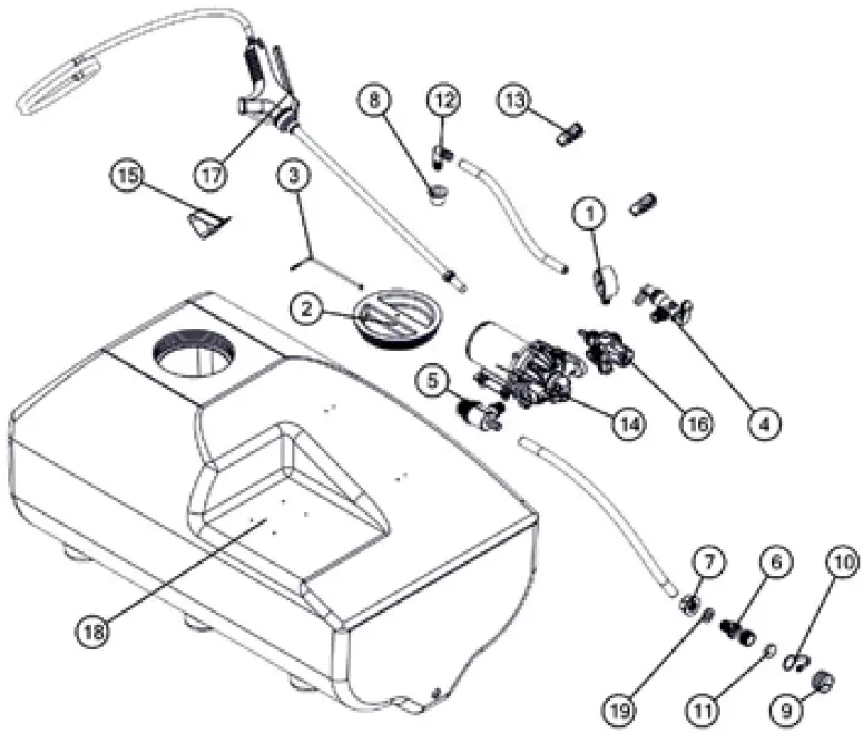 36 GALLON TRAILER TANK BREAKDOWN