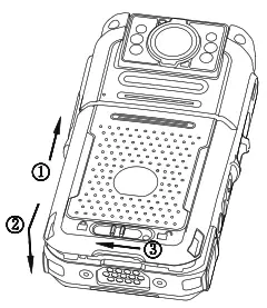 Shenzhen Vtu Systems VT980 4G Body Worn Camera - Install and Remove the Battery