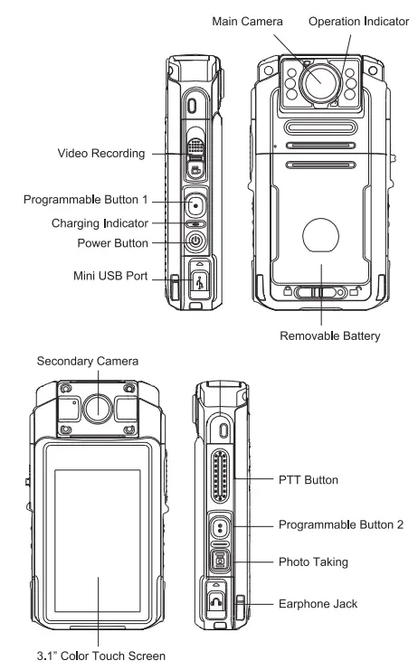 Shenzhen Vtu Systems VT980 4G Body Worn Camera