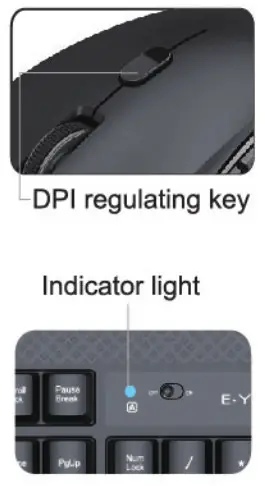 E-YOOSO E-777 2.4Ghz Wireless Keyboard and Mouse- Alarm Function