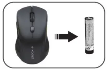 E-YOOSO E-777 2.4Ghz Wireless Keyboard and Mouse- Battery