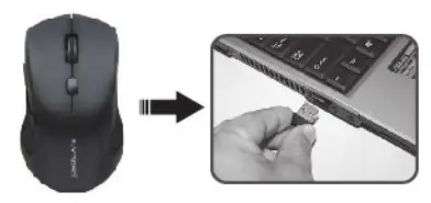 E-YOOSO E-777 2.4Ghz Wireless Keyboard and Mouse- Device