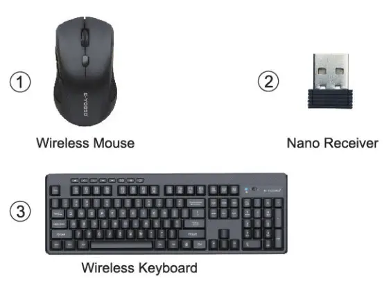 E-YOOSO E-777 2.4Ghz Wireless Keyboard and Mouse- Product Feature