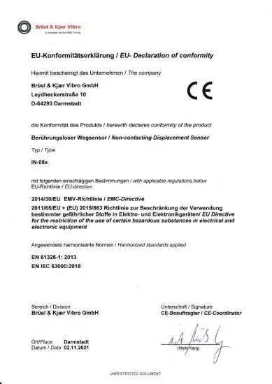 Bruel Kjaer Vibro IN 081 Non Contacting Displacement Sensor with integrated Oscillator - figure 7
