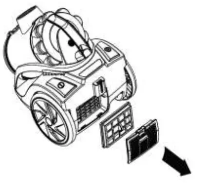 emerio VCE 108278 10 Cylinder Vacuum Cleaner - outlet