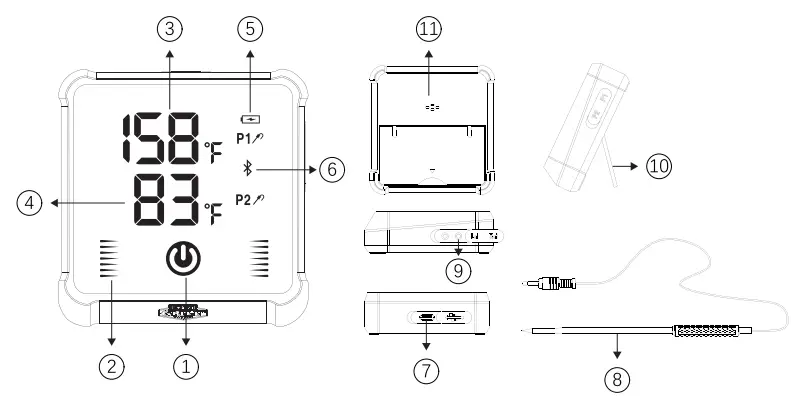 EXPERT GRILL EG 2PROBE Bluetooth Thermometer -
