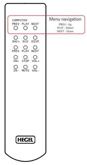 HEGEL H120 Music System - Remote 1