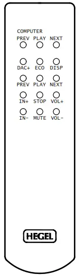 HEGEL H120 Music System - Remote