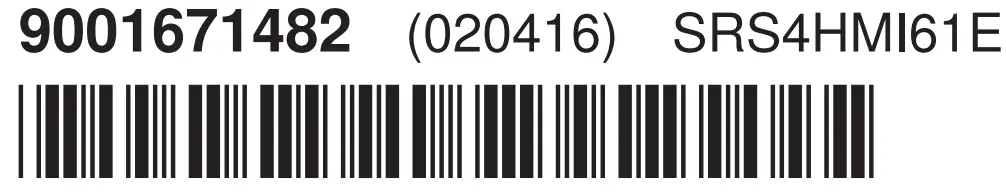 BOSCH SRS4HMI61E Free-Standing Dishwasher - br code