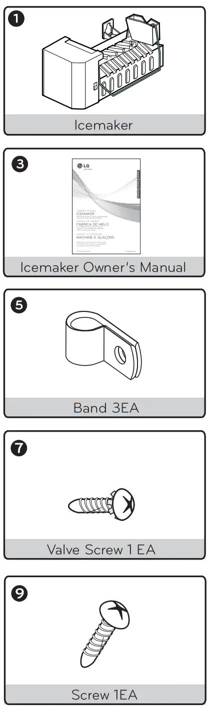 LG LK65C Automatic Ice Maker Kit - 2