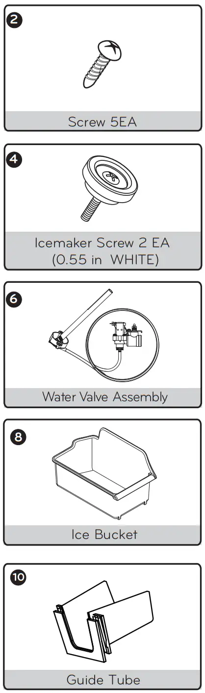 LG LK65C Automatic Ice Maker Kit - 3