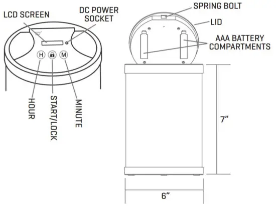 SHARPER IMAGE 208313 Time Out Lockbox - figure 1