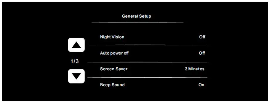 PNI Voyager S2000 Full HD Car DVR Camera - GENERAL SETTINGS