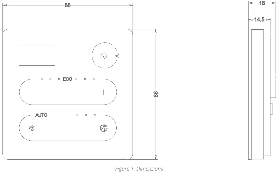 iSMACONTROLLI TP Modern Comfort Management Wall Panel - Fig