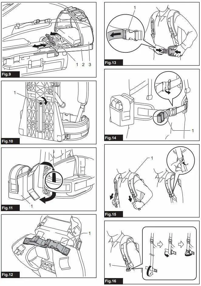 makita PDC01 Portable power unit Instruction Manual - Fig 9,16