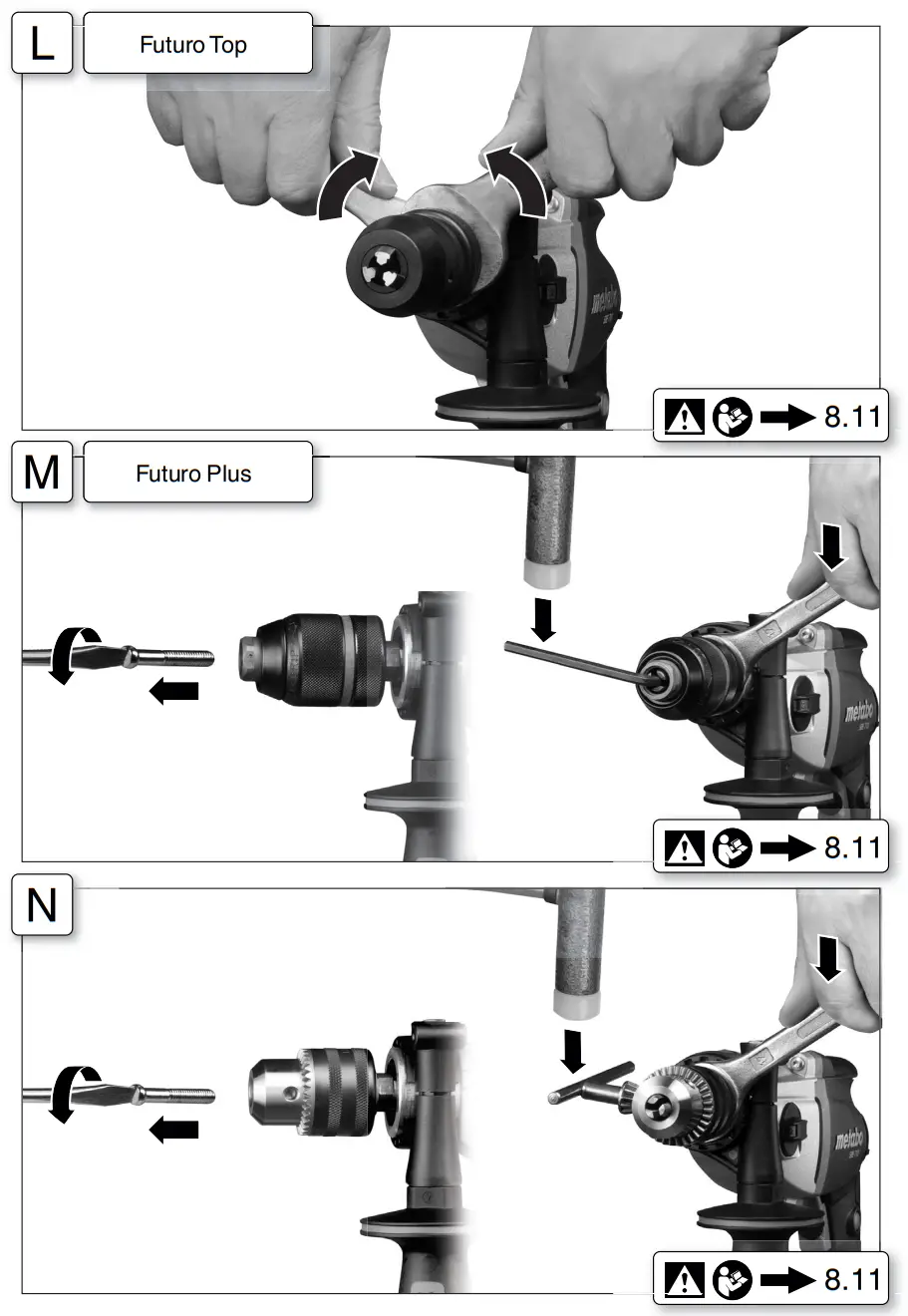 metabo SBEV 1300 2 S Impact Drill Instruction - Fig 6