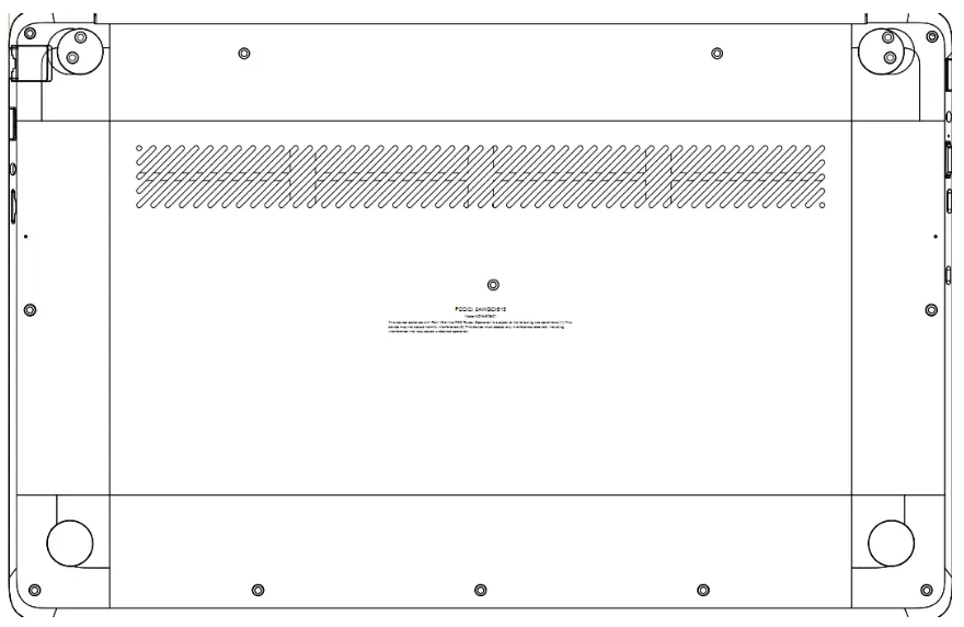 BROAGE ACH 15 15 01 Achelous15 15 15.6 Ince FHD Laptop Computre - Base view
