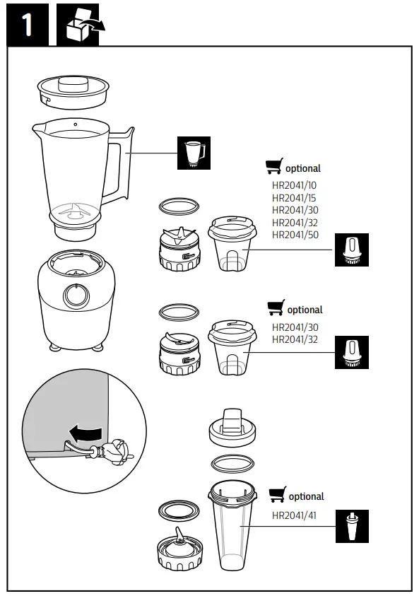 PHILIPS HR2041 3000 Series Blender - figure 1