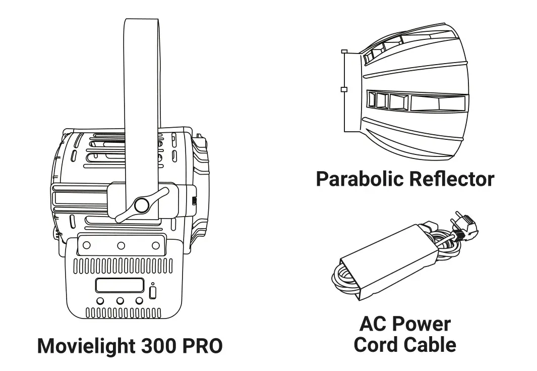 i-box dawn Bluetooth Radio Alarm Clock with Wireless - Package Contents for Movielight 300 PRO