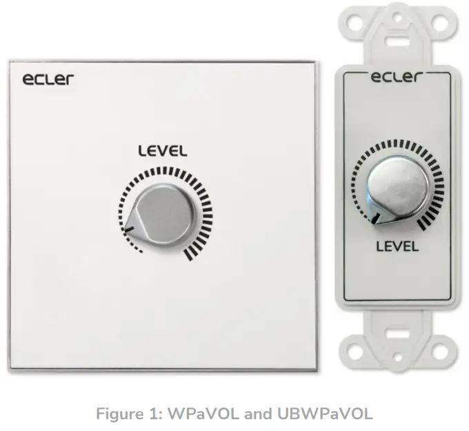 ecler WPaVOL-SR Volume Remote Wall Panel control - figure1