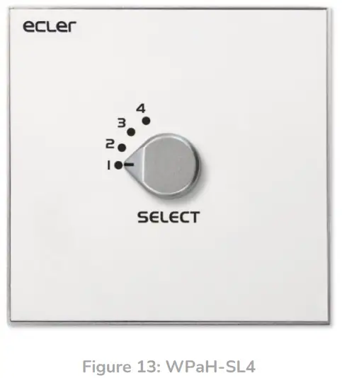 ecler WPaVOL-SR Volume Remote Wall Panel control - figure14