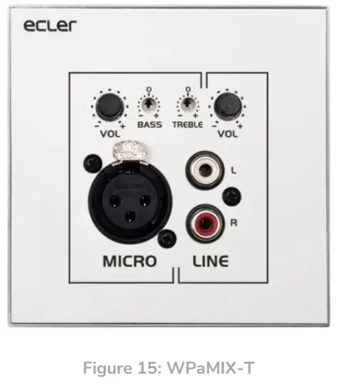 ecler WPaVOL-SR Volume Remote Wall Panel control - figure16