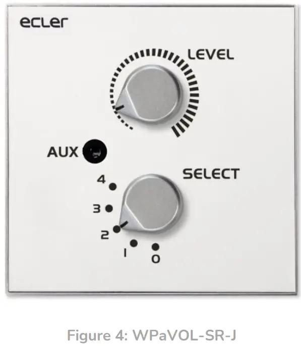 ecler WPaVOL-SR Volume Remote Wall Panel control - figure4