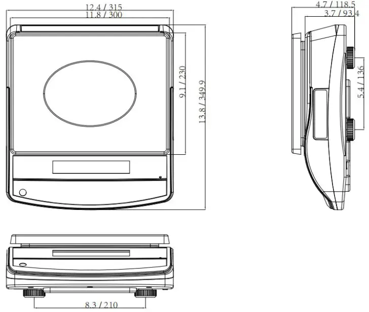 VISION TECH SHOP TVD 6 TVD Single Display Multifunction Scale - Fig 1