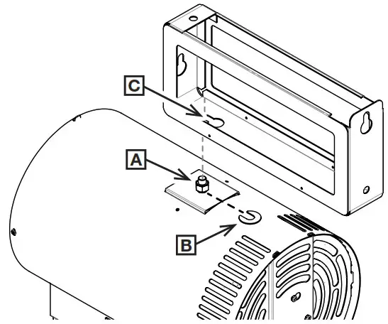 STELPRO SFHGX 0521TDIS Agricultural Unit Heater - ATTACHING THE UNIT TO THE BRACKET