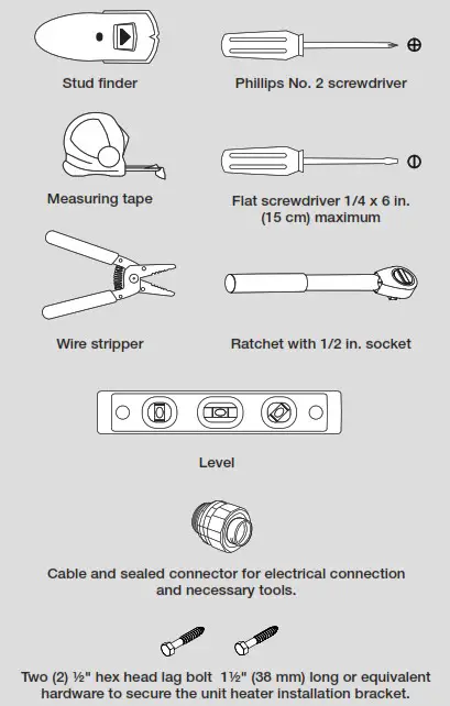 STELPRO SFHGX 0521TDIS Agricultural Unit Heater - INSTALLING THE UNIT HEATER 2