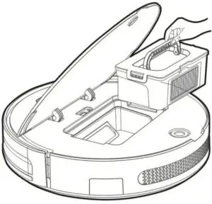 Emptying the dust bin