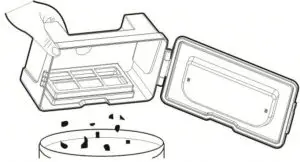 Emptying the dust bin