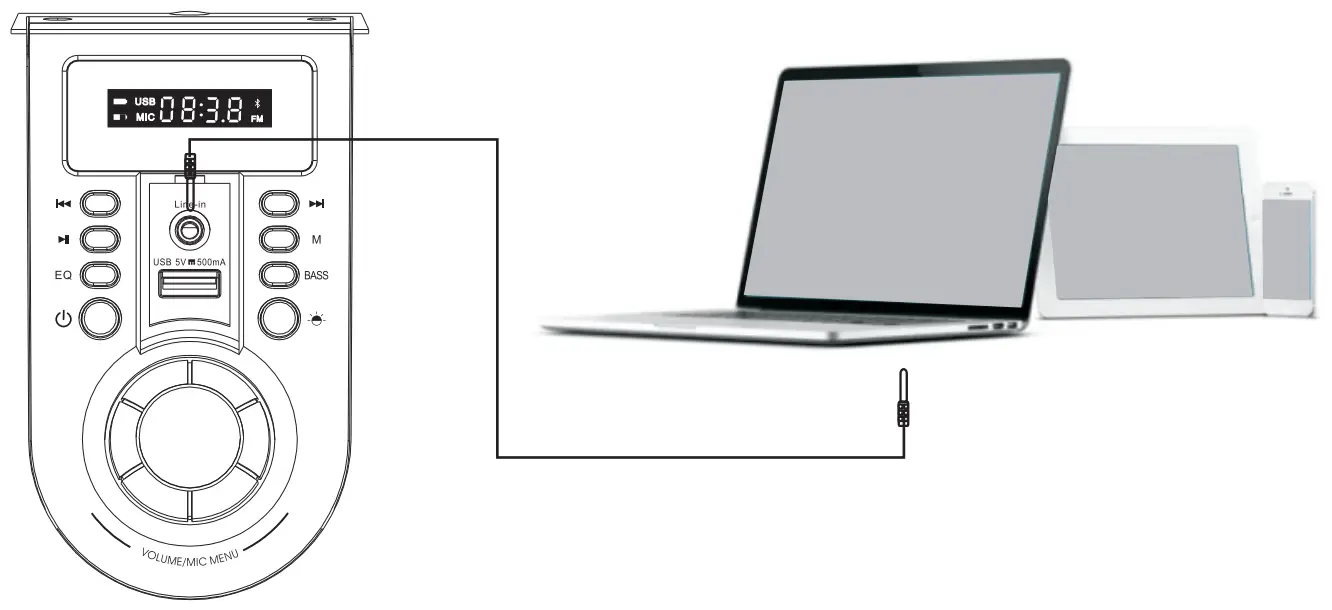 anko 43190553 Bluetooth Party Speaker - Remote Control 3