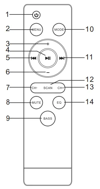 anko 43190553 Bluetooth Party Speaker - Remote Control