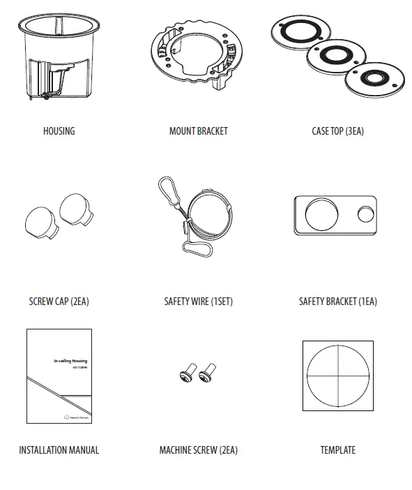 Hanwha Techwin SHD-1128FPW In-Ceiling Housing 1