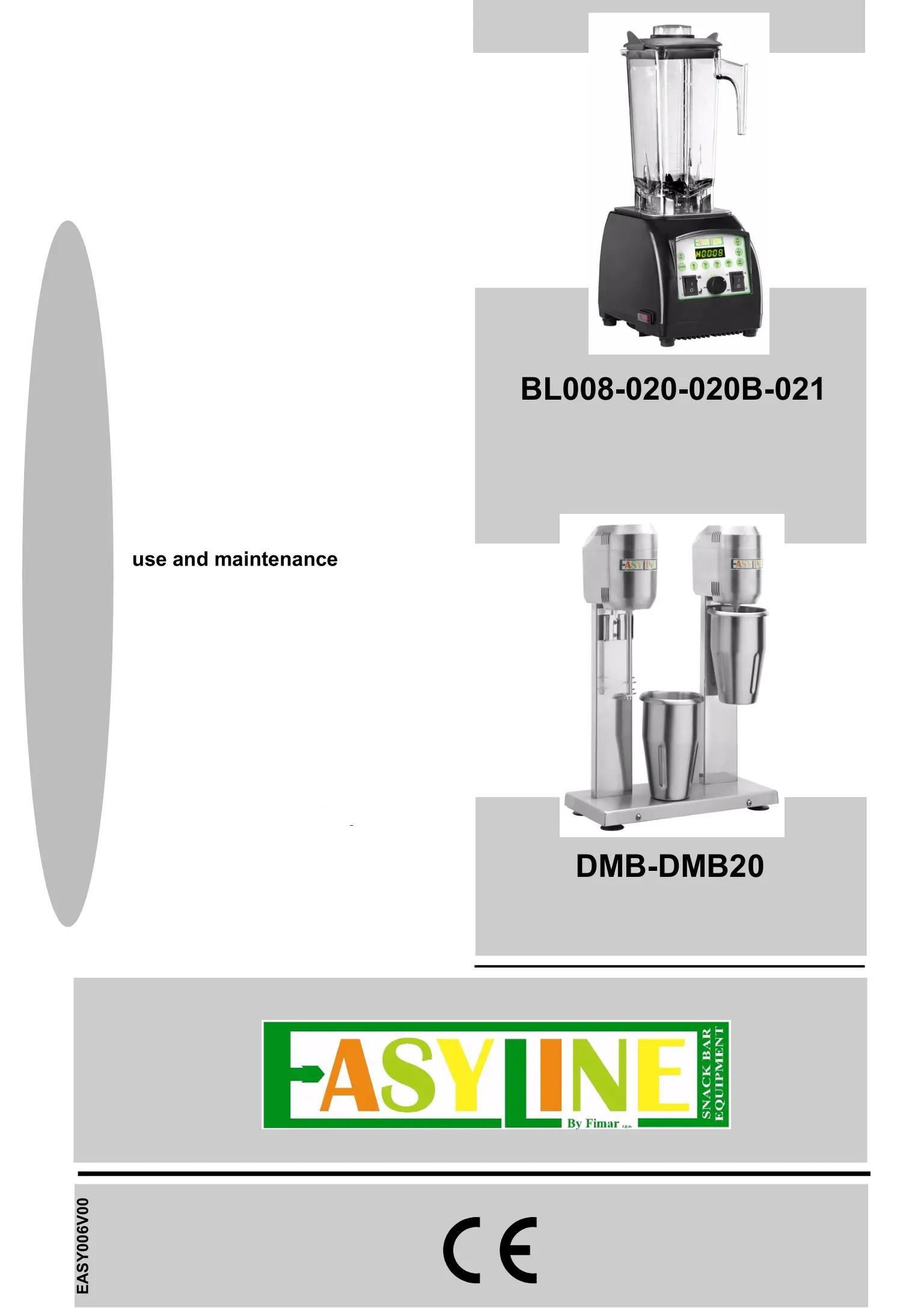 EASYLINE DMB-DMB 20 Single Fruit Milkshake Blender User Manual