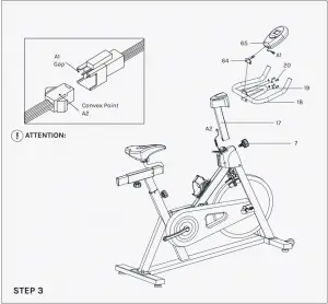 LIFESPAN SM-310 M2 Spin Bike ASSEMBLY INSTRUCTIONS Step 3