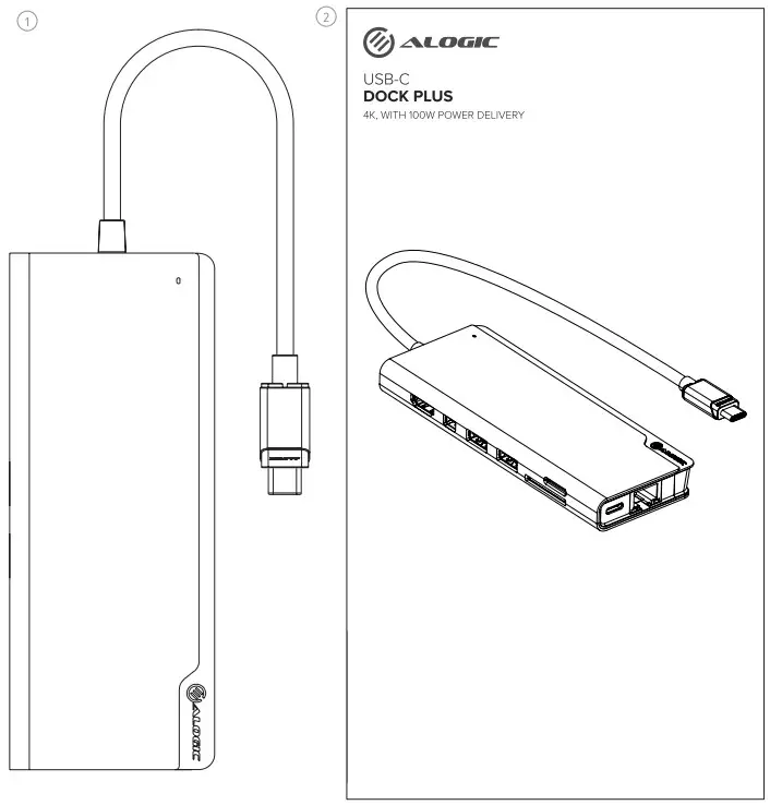 ALOGIC USB C Ultra Dock Plus Gen 2 with Power Delivery - Figure 1
