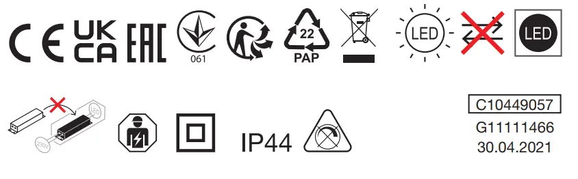 LEDVANCE 4058075564121 LED Outdoor Wall Light - icon 2